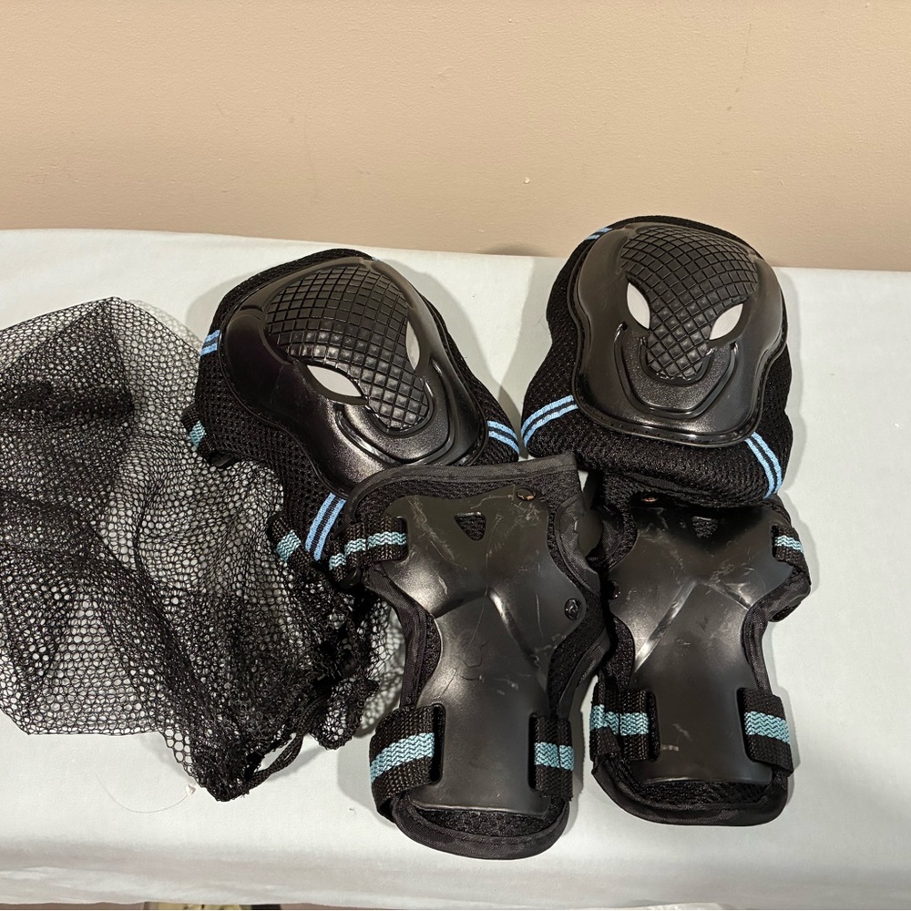 Black and Blue Protective Gear Set